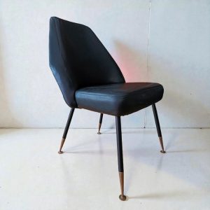 Arflex – Carlo Pagani – Campanula – Chaise – Bois, Laiton doré, Polyuréthane – Occasion